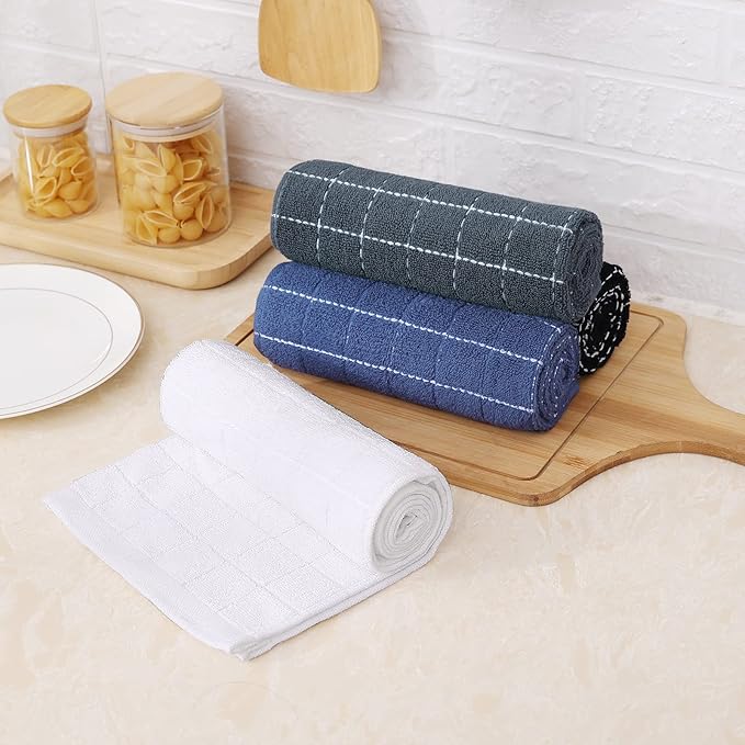 Mordimy 100% Cotton Terry Cloth Kitchen Towels, Super Soft and Absorbent Dish - Image 8