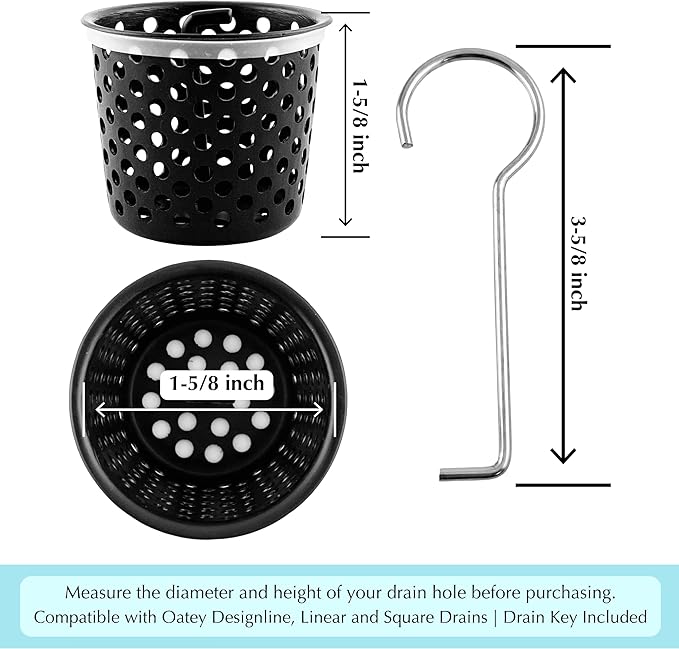 Shower Drain Strainer for Oatey Designline Shower Drain, Linear and Square - Image 2