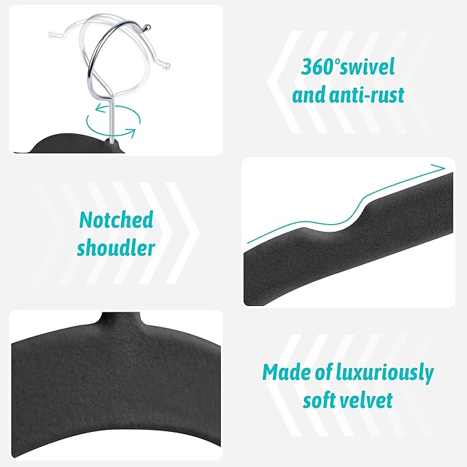 Premium Velvet Hangers 50 Pack - Image 2