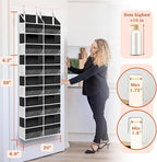 Over The Door Organizer 6 Tiers, Extra Large Behind Door Storage of 12 - Image 3