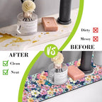 Sink Faucet Absorbing Mat Cute Flowers Sink Splash Guard Drying Mat - Image 6
