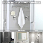 Adhesive Towel Hooks Heavy Duty Wall Hooks Stainless Steel Waterproof Shower - Image 4