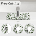 Kitchen Sink Splash Guard，Watercolor-sage foliage Faucet Mat Sink Gadgets-Super - Image 5