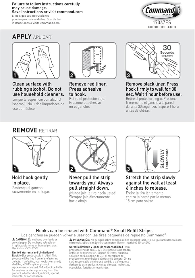 Command Small Wire Toggle Hooks, 16 Hooks and 24 Strips, Damage-Free Hanging - Image 10