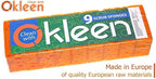 Orange Multi Use Scrub Sponge. Made in Europe. 9 Pack, 4.3x2.8x1.4 inches. - Image 2
