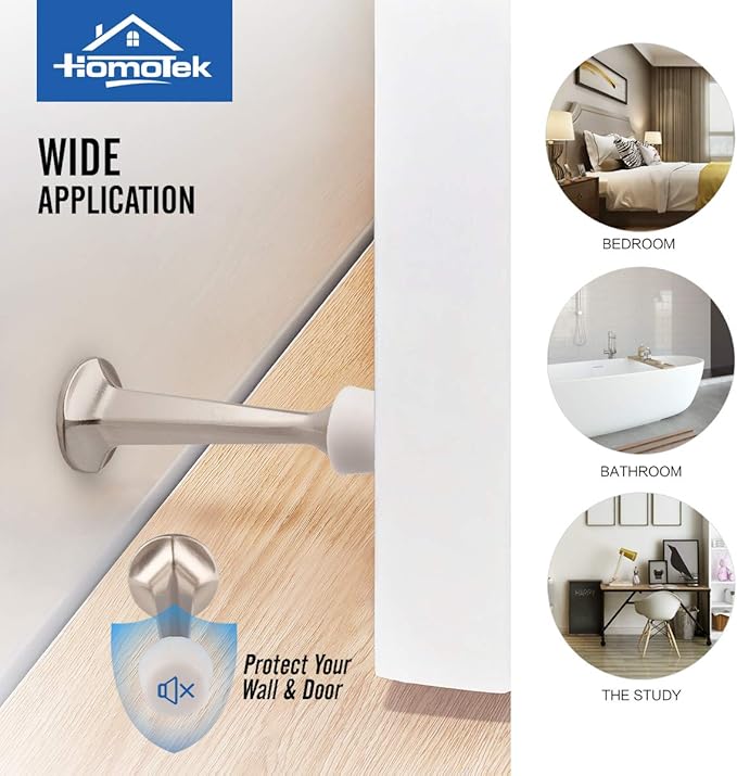 HOMOTEK 20 Pack Heavy Duty Solid Rigid Door Stop - Image 7
