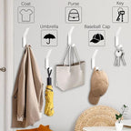 6 Pack Coat Hooks Wall Mount - Image 2