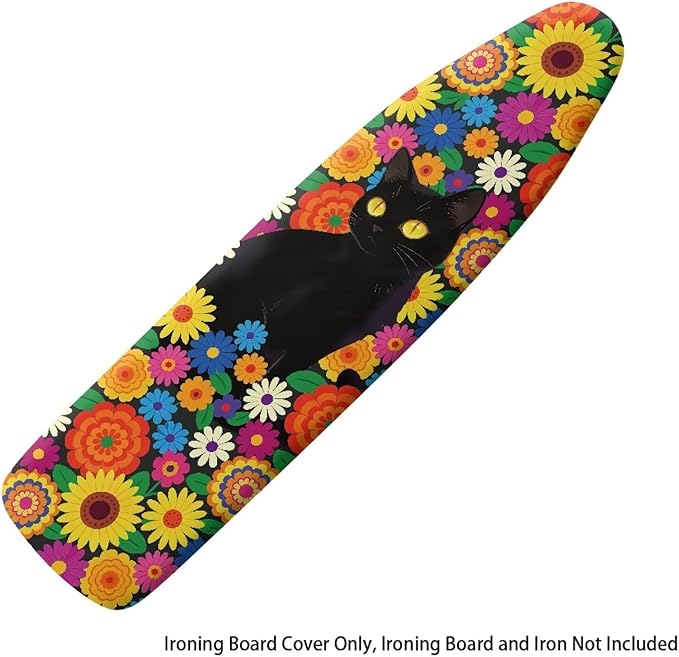 Sprowallow Hippie Cat Ironing Board Covers 15x54 inch Extra Thick Heavy Duty - Image 5