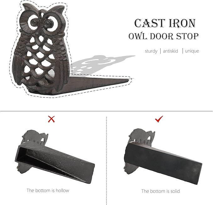 Linton-Cute Owl Iron Door Stop - Image 4