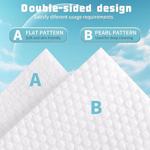 100 Count Disposable Face Towel, Biodegradable Facial Dry Wipes, Super Soft & - Image 2