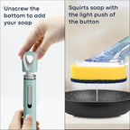 Dish Brush with Soap Dispenser Storage Set with 2 PCS Sponge Refills & Holder - Image 5