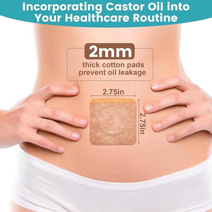 36Pcs Castor Oil Pack Wrap, Organic Cotton Castor Oil Patches - Image 5