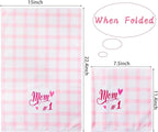 R HORSE 5Pcs Best Mom Kitchen Dish Towel Set Mother Pink Floral Absorbent - Image 2
