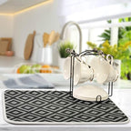 Super Absorbent Dish Drying Mat, Microfiber Fast-Drying Dish Mat, Kitchen Dish - Image 5
