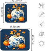 Pumpkin Porcelain Blue White Dish Drying Mat - Image 3