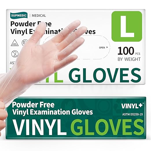 Vinyl Disposable Exam Gloves by Supmedic