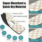 Customizable Kitchen Sink Faucet Mat: 24" Lx4 W Checkered Bathroom Counter - Image 5