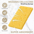 Zhengmy 100 Pieces Sponges Kitchen Compressed Sponges Bulk Natural Dish Sponge - Image 4