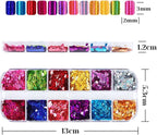 Laser Square Glitter Nail Art Sequins, Holographic 3D 12 Colors Glitter Flakes - Image 5