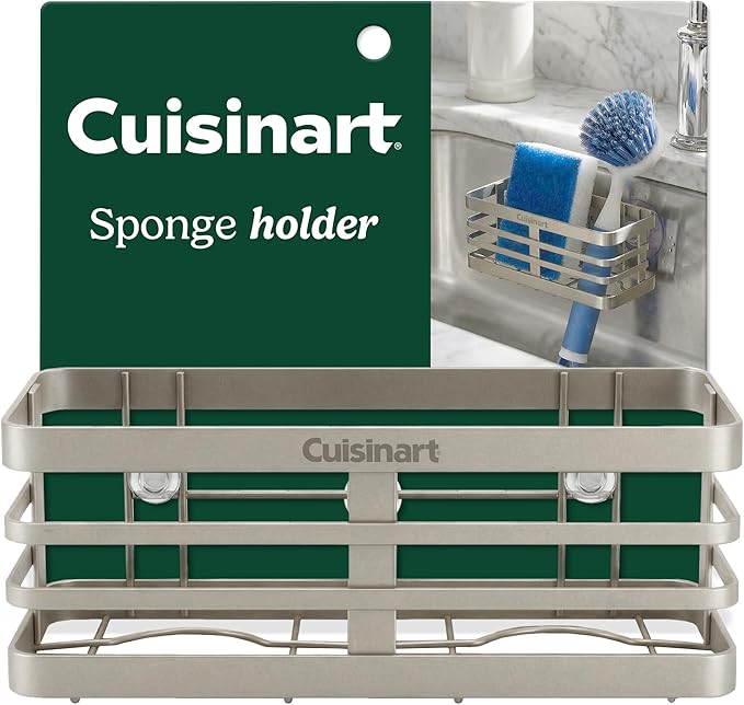 Cuisinart Sponge Holder for Kitchen Sink—Metal Sink Caddy by BestBrands