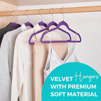 HOUSE DAY Premium Velvet Hangers 50 Pack, Non-Slip Flocked Felt Hangers - Image 2