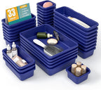 33 PCS Drawer Organizer Set, 4 Size Makeup Drawer Divider Organizer by StoreHappily