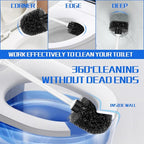 Toilet Brush and Holder Set, 2 Pack Long Handle Non-Slip Grip Toilet Bowl Brush​ - Image 2