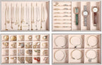 LANDICI Stackable Jewelry Organizer Trays 4 Set, PU Leather Jewelry Organizer - Image 2