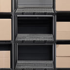 Gracious Living Light Duty Storage Shelves, Knect-A-Shelf 4-Shelf Ventilated Shelving Rack Organizer for Home, Garage, Basement & Laundry, Black - Image 5