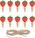 JarThenaAMCS 50 Pcs Strawberry Wooden Clip by JarThenaAMCS