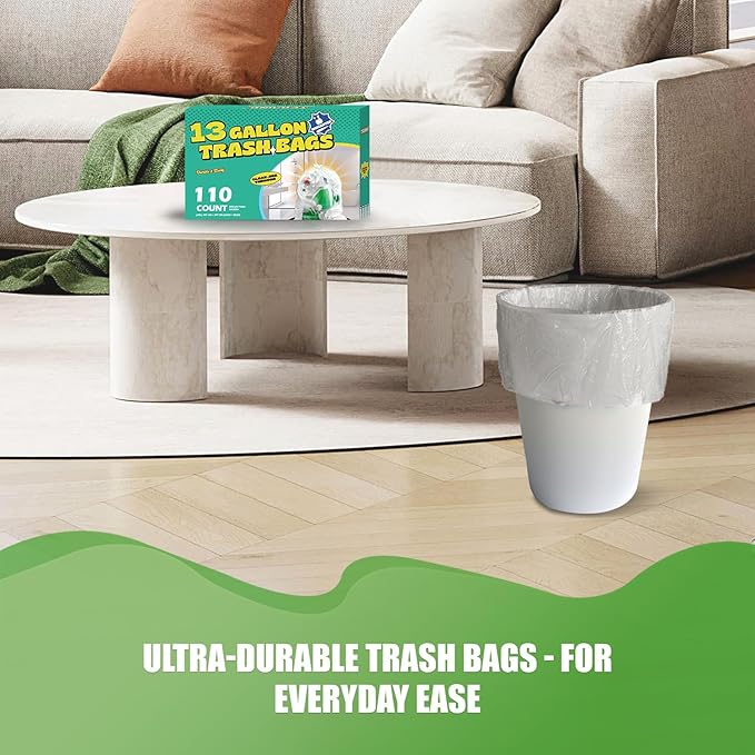 13 Gallon Tall Kitchen Trash Bags - Image 5