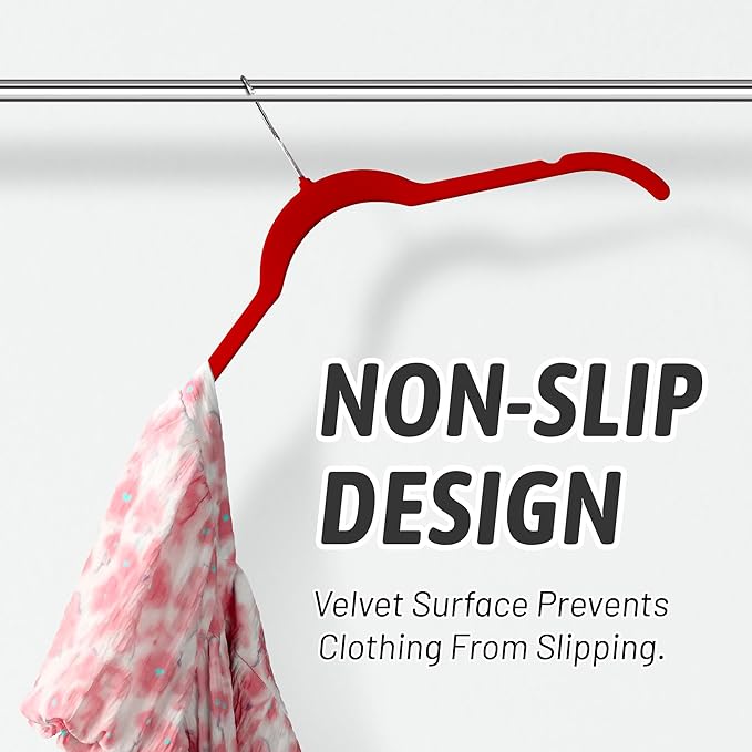 30 Pack Velvet Hangers – Non-Slip Slim Clothes Hangers - Image 5