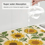 Sunflower Plants Dish Drying Mats - Image 5