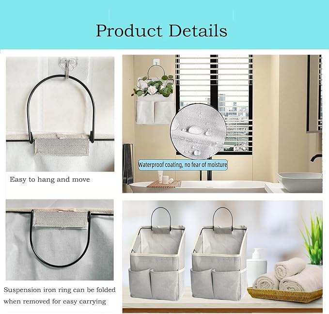 2 Pack Wall Hanging Storage Bag, Wall Hanging Organizer - Image 3