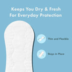 Rael Panty Liners for Women, Organic Cotton Cover - Image 2