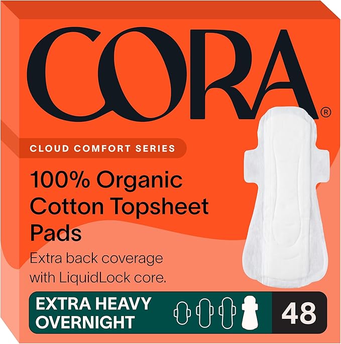 Cora 100% Organic Cotton Topsheet Pads by Cora