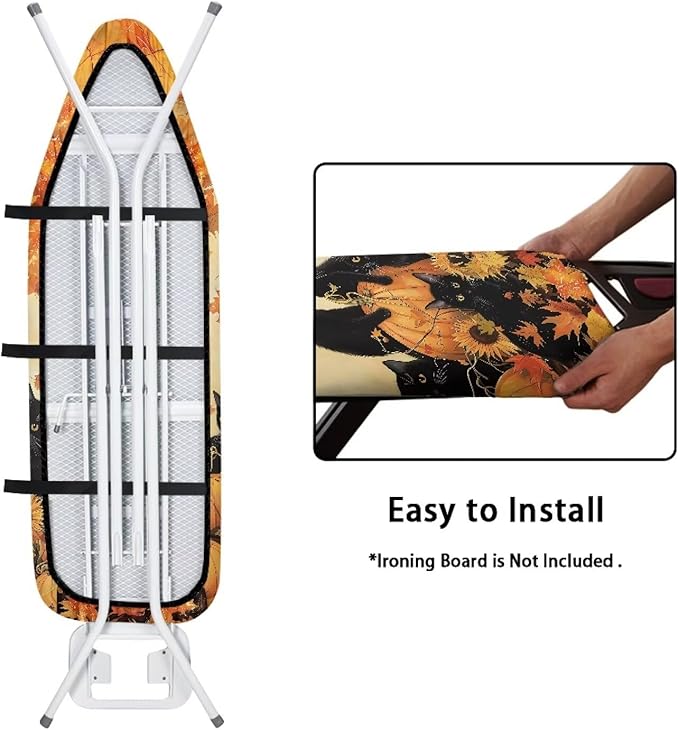 Fall Leaves Cat Pumpkins Ironing Board Covers Standard Washable Ironing Board - Image 4