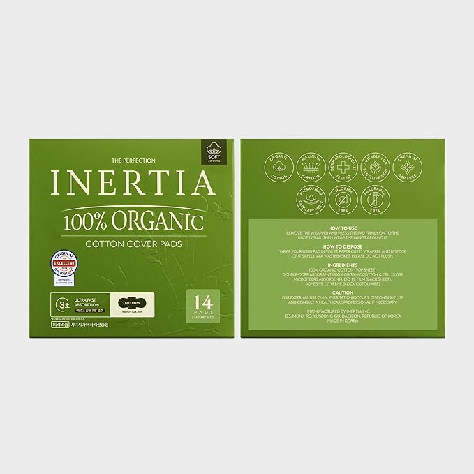 INERTIA The Perfection Green – 100% Organic Cotton Korean Pads - Image 7