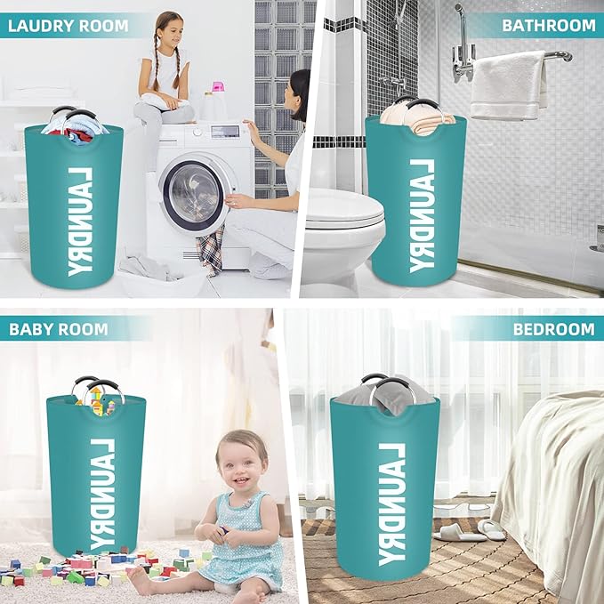 StorageRight 90L Large Laundry Basket, Laundry Hamper, Dirty Clothes Hamper - Image 6