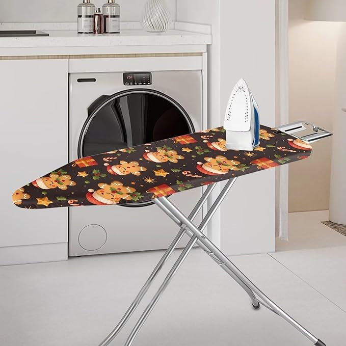 Christmas Gingerbread Man Ironing Board Cover Scorch Resistant Padding Elastic - Image 2