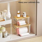 Under Sink Organizer, Plastic Trash Bag Holder Dispenser, Stackable Pantry - Image 4
