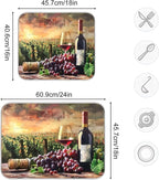 Grapes Wine Glass Bottle Dish Drying Mat - Image 3