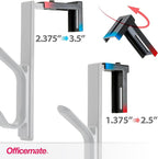 Officemate Double Coat Hooks for Cubicle Panels, Adjustable 1.25-3.5 Inch - Image 3