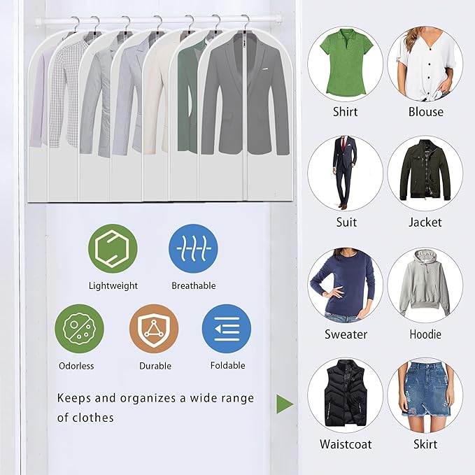 Hanging Garment Bags 12 Piece Set - Image 3