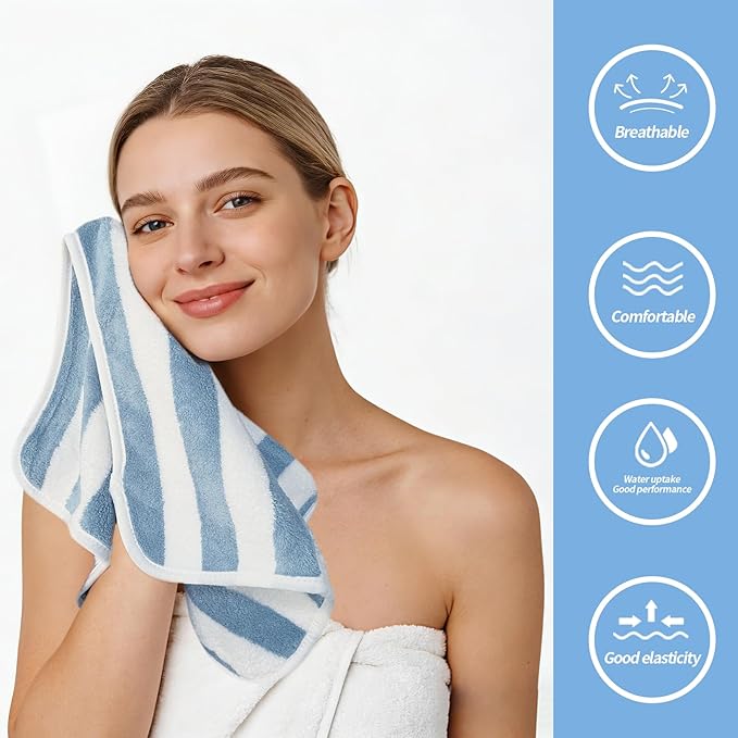 KinHwa Microfiber Hand Towels for Bathroom Soft and Absorbent Face Towels Grey - Image 3