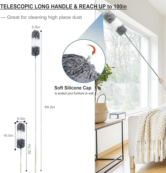 Microfiber Duster Kit High Reach Ceiling Fan Duster - Image 4