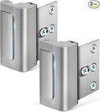 Home Security Door Lock, 2 Pack Childproof Door Reinforcement Lock by EverPlus