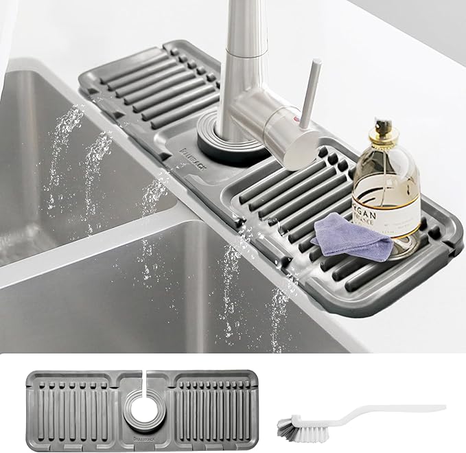 Daily Treasures 15.7"x4.7" Silicone Faucet Splash Guard by DailyTreasures