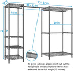 Ulif E10 Clothes Rack（With Stretchable Hanger Rod）Freestanding Clothing Racks - Image 2