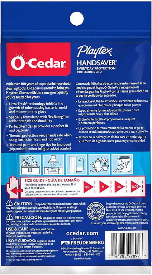 Playtex HandSaver Reuseable Rubber Cleaning Gloves, Everyday Protection - Image 3